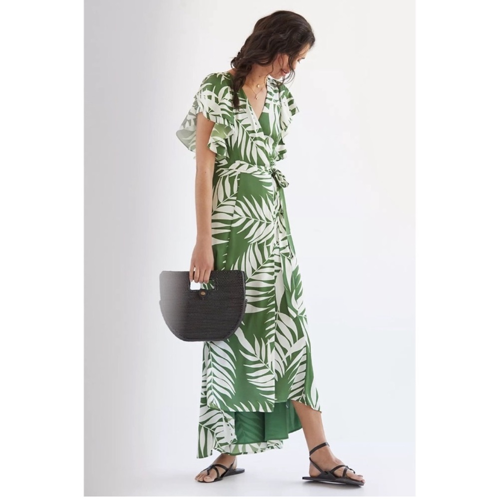 Anthropologie Hutch Palms Wrap Maxi Dress in Medium